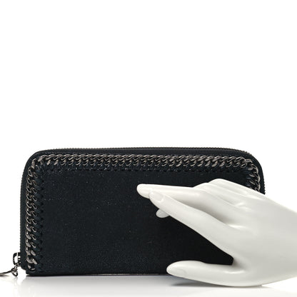 Stella McCartney Shaggy Deer Falabella Zip Around Wallet Black 2 of 7