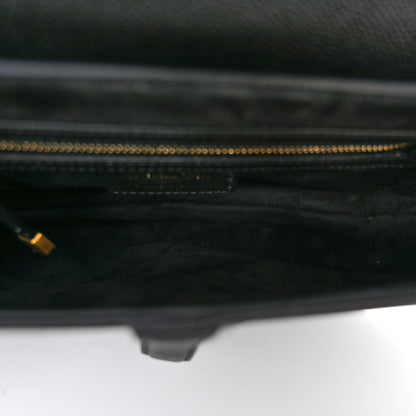 Christian Dior Grained Calfskin Saddle Bag With Strap Black 4 of 8