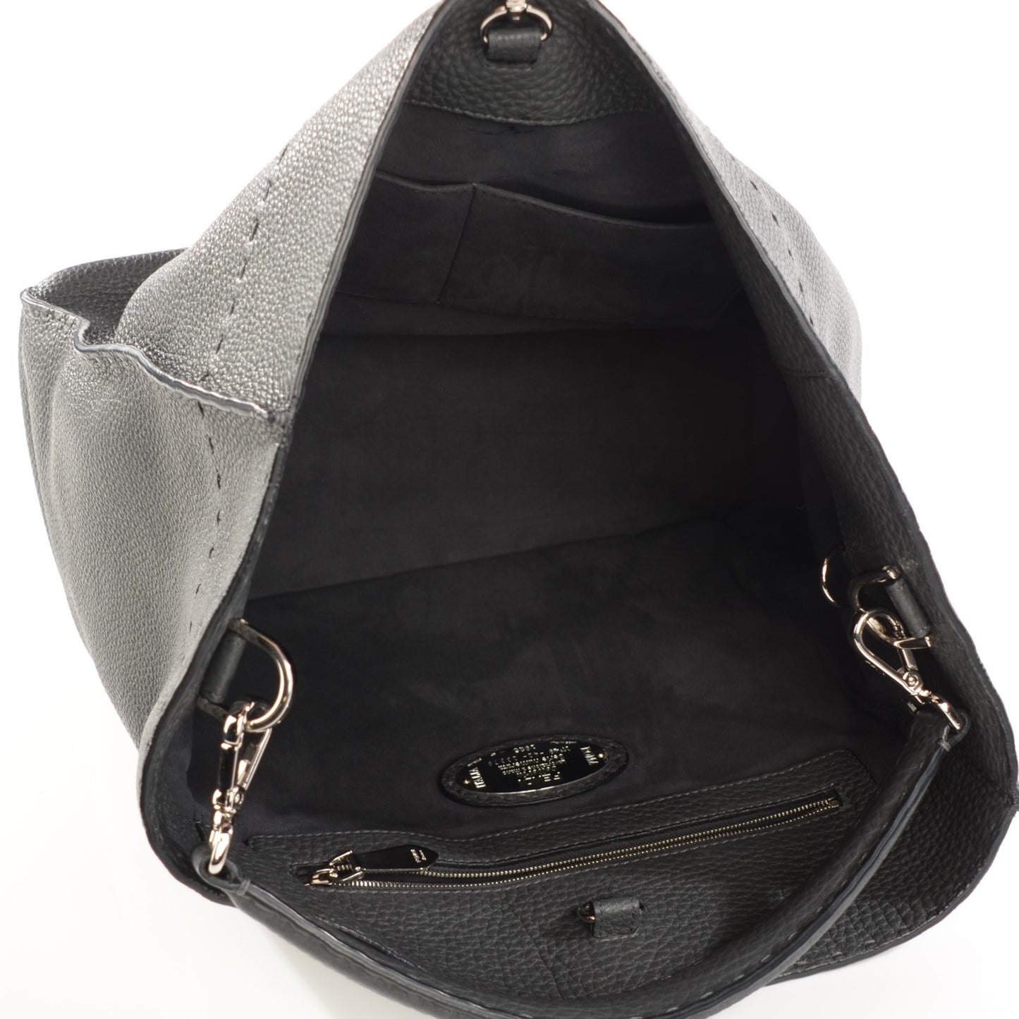 Cuoio Romano Selleria Large Anna Bucket Bag Asfalto