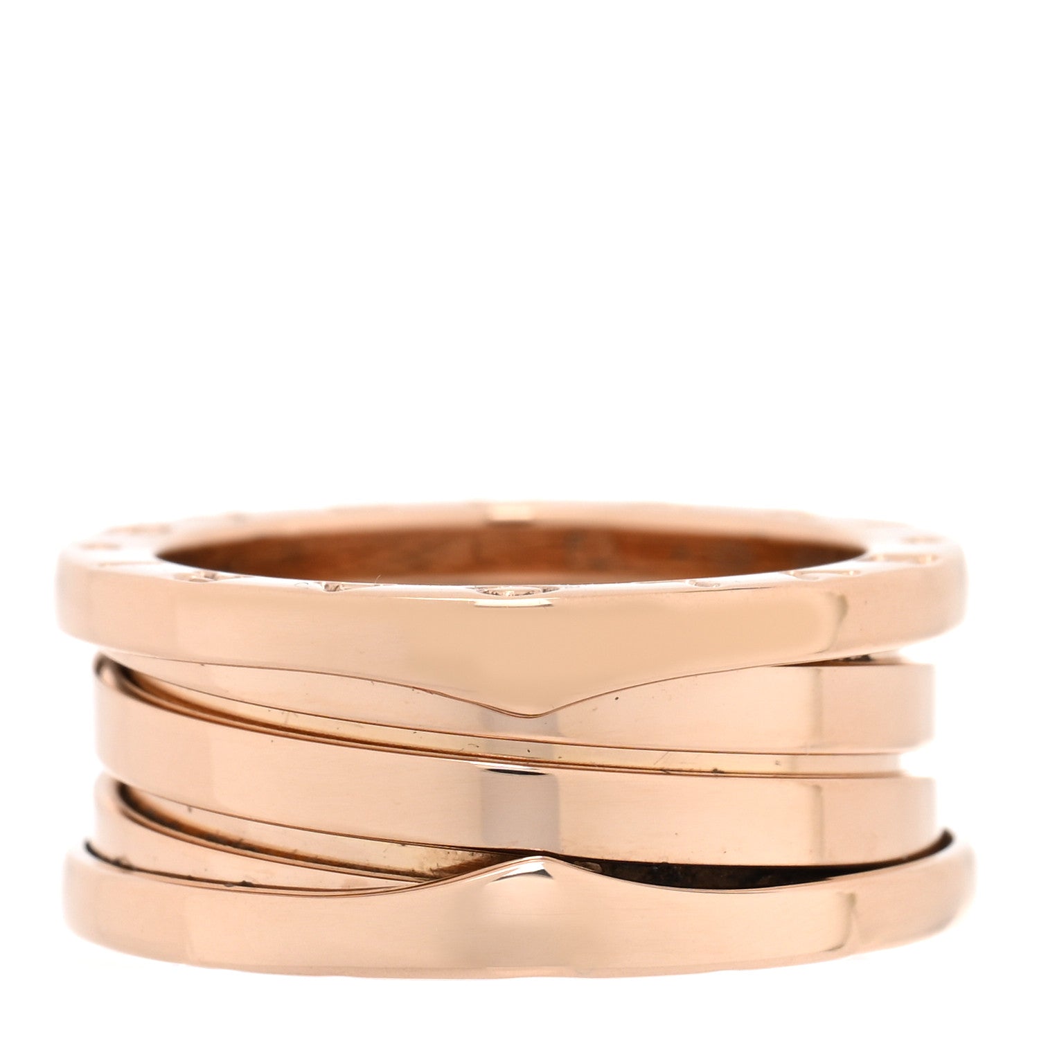 Bulgari 18K Rose Gold B.Zero1 Three-Band Ring 52 6 1 of 5