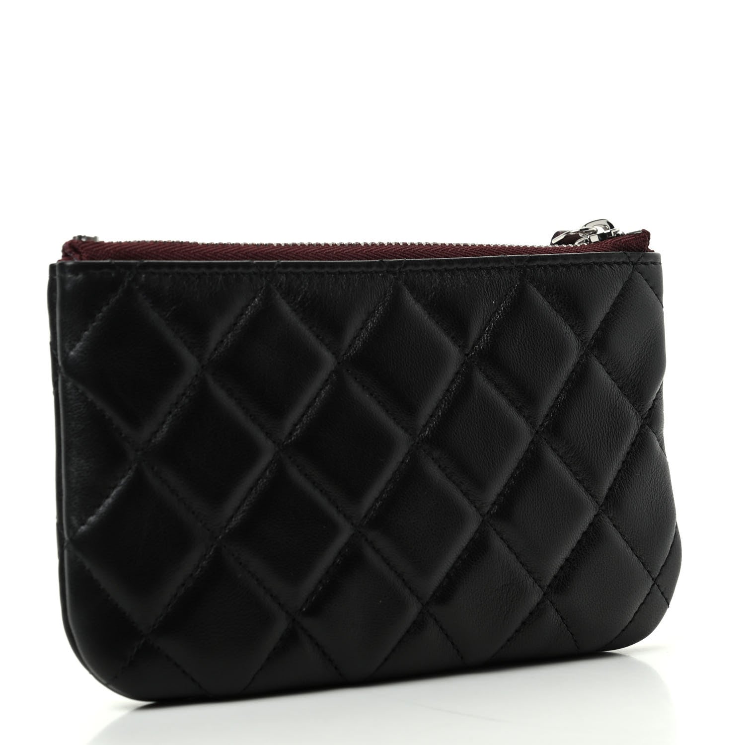Chanel Lambskin Quilted Small Cosmetic Case Black 3 of 7