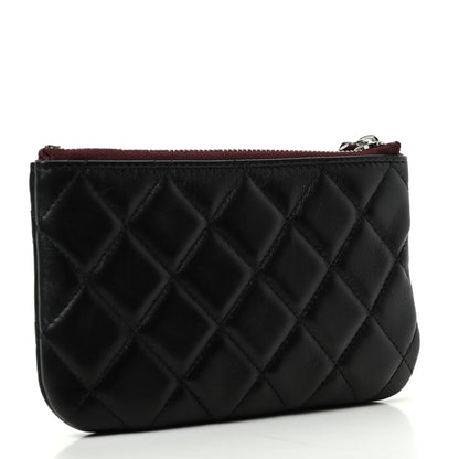 Chanel Lambskin Quilted Small Cosmetic Case Black 3 of 7