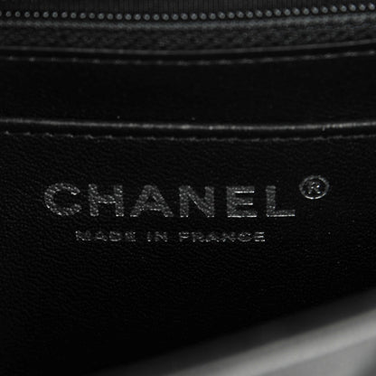 Chanel Lambskin Chevron Quilted Mini Square Flap Black 6 of 8