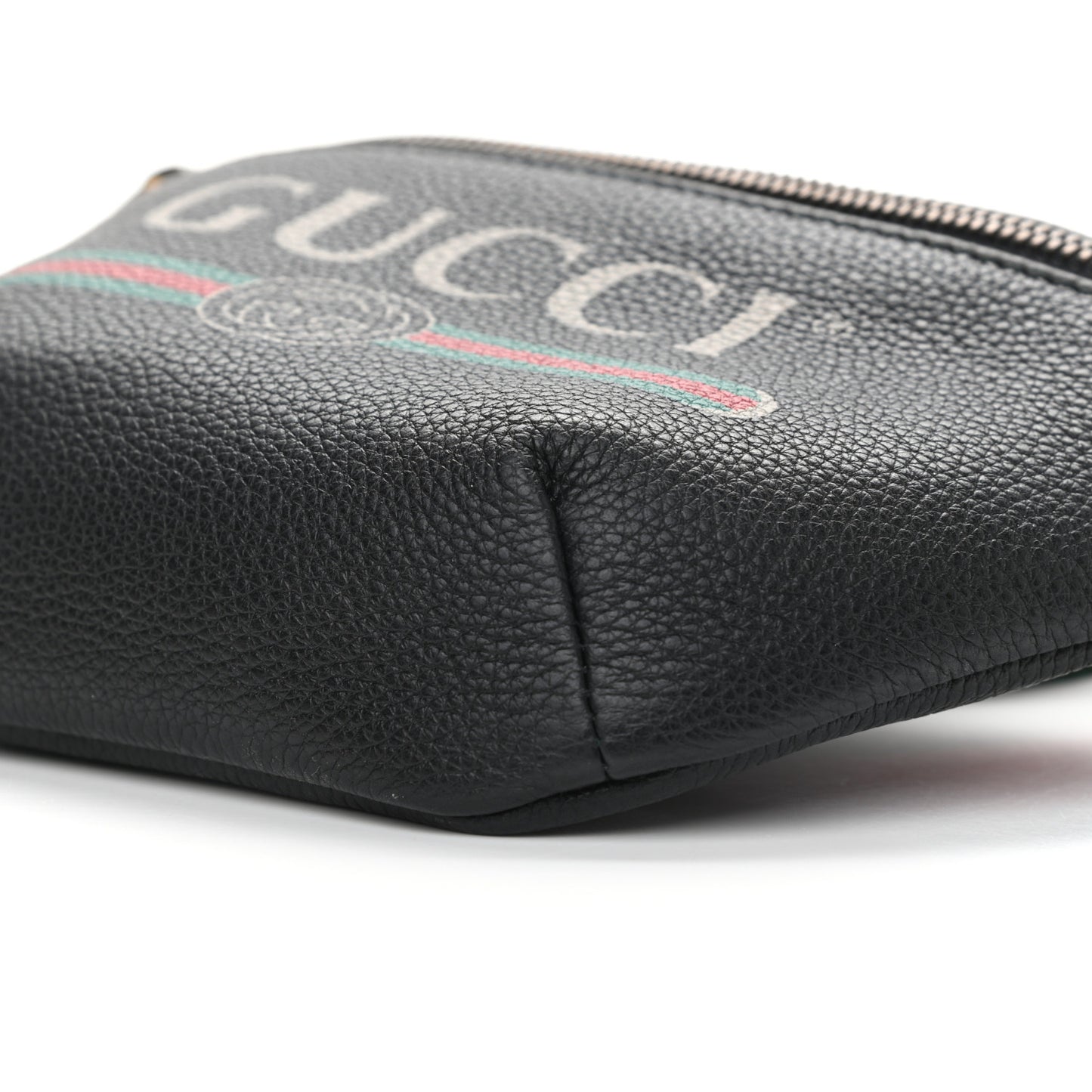 Grained Calfskin Small Logo Belt Bag Black