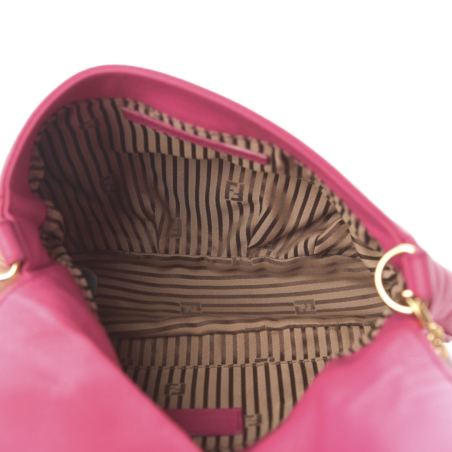 Fendi Vitello Flamingo Fendista Pouchette Crossbody Lampone 5 of 9