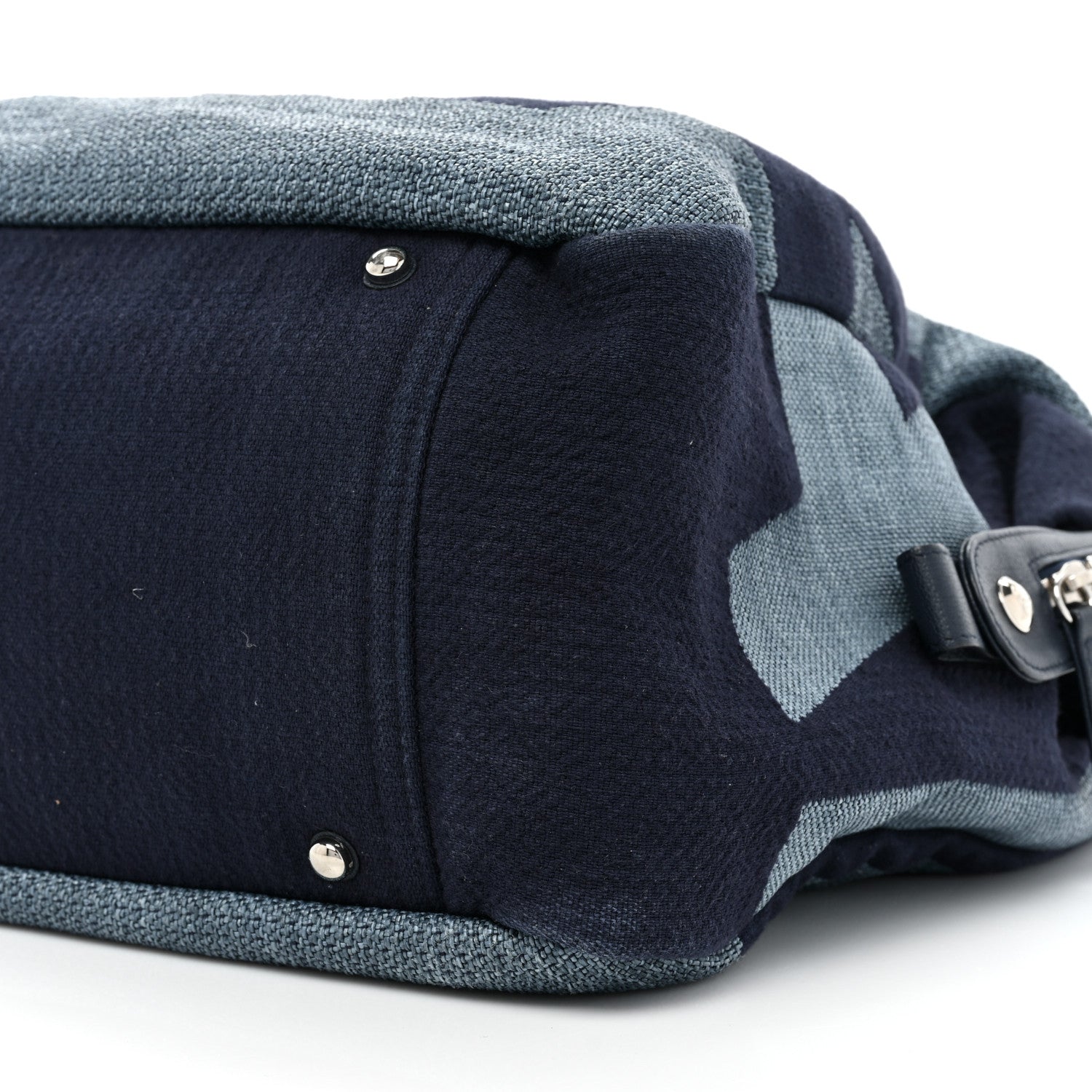 Chanel Canvas Maxi Bowling Bag Blue 8 of 14