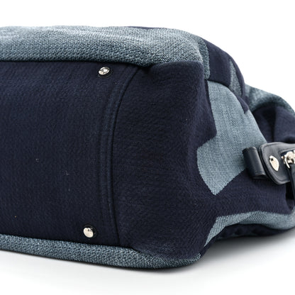 Chanel Canvas Maxi Bowling Bag Blue 8 of 14