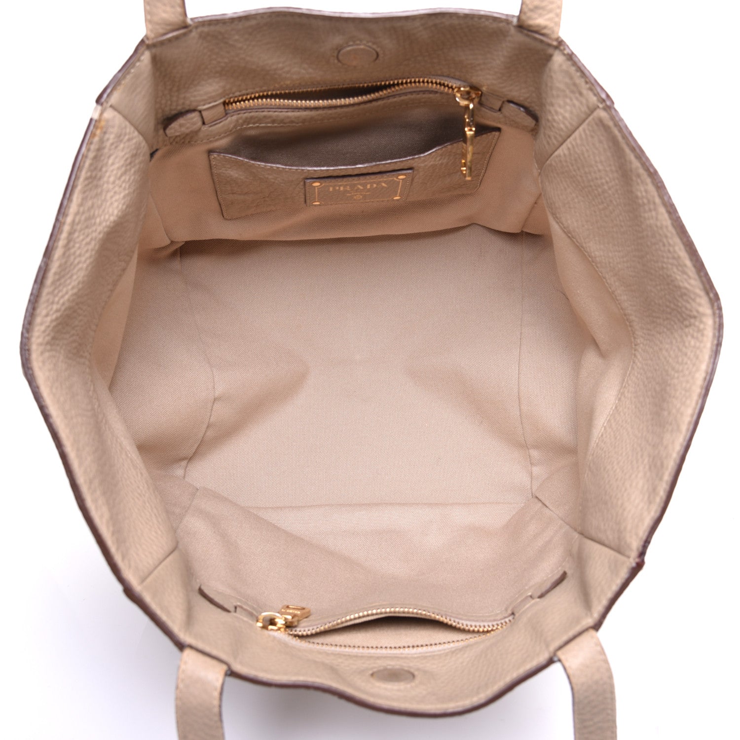 Prada Vitello Daino Shopping Tote Visone 5 of 14