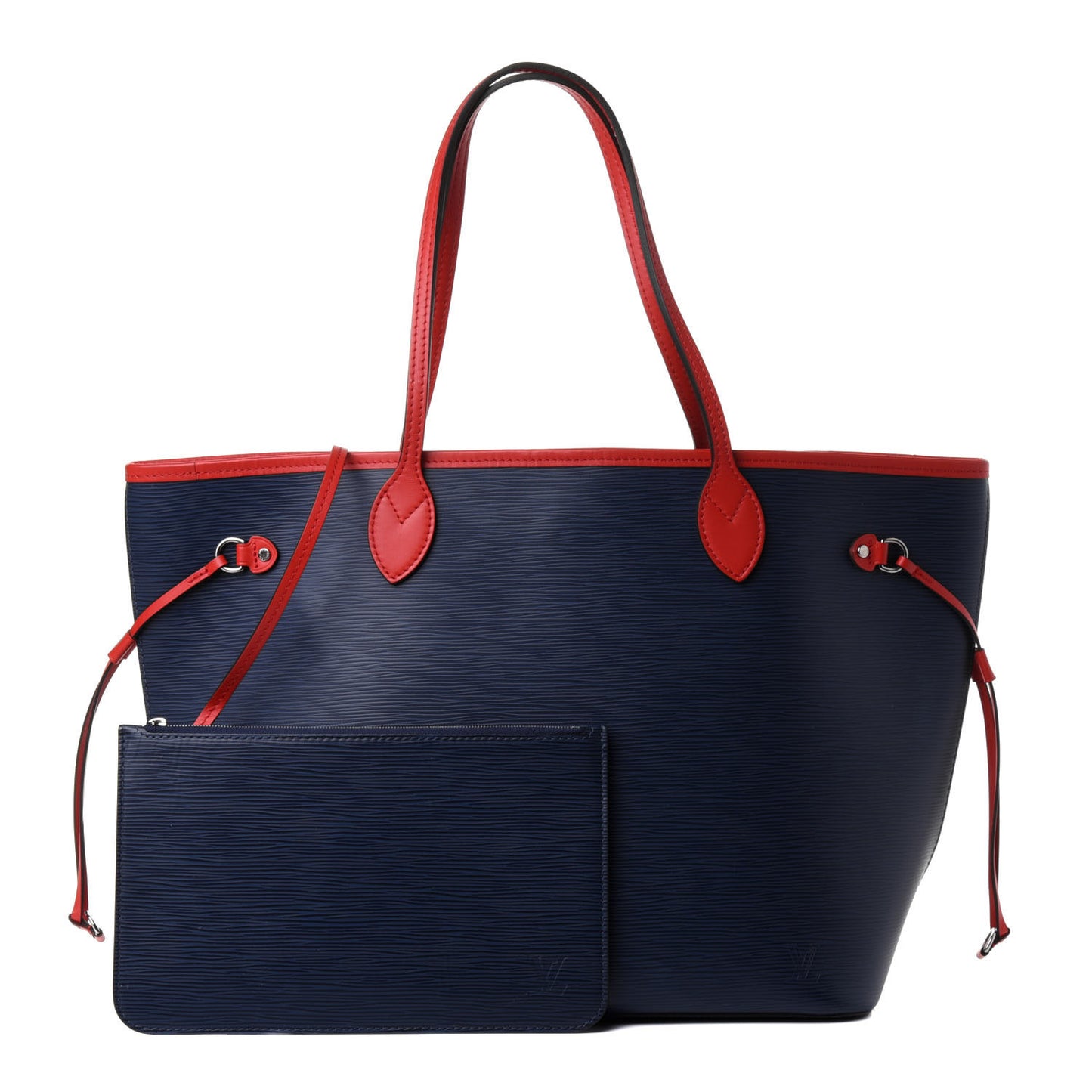 Epi Neverfull MM Indigo Coquelicot