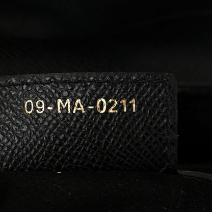 Christian Dior Grained Calfskin Saddle Bag Black 7 of 11