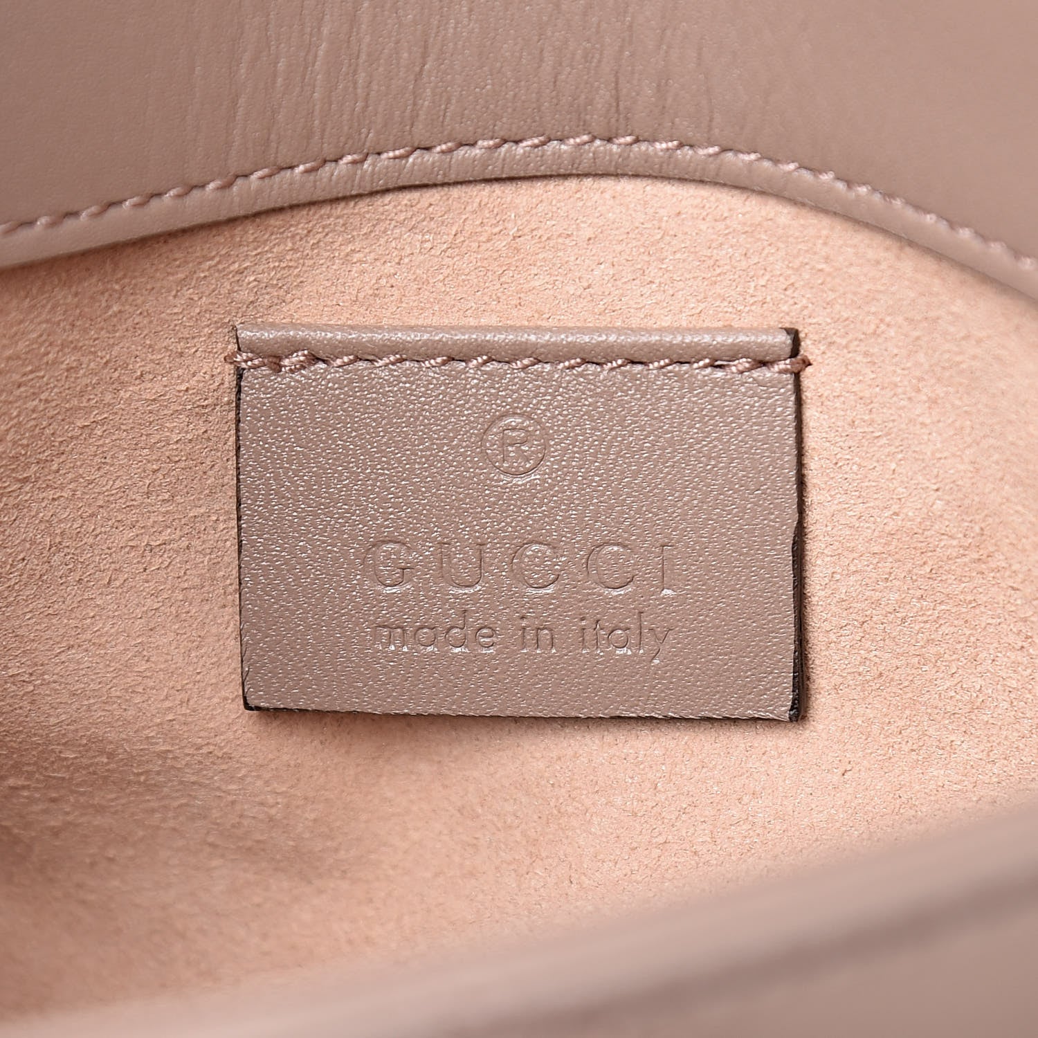 Gucci Calfskin Matelasse Super Mini GG Marmont Shoulder Bag Porcelain Rose 6 of 11