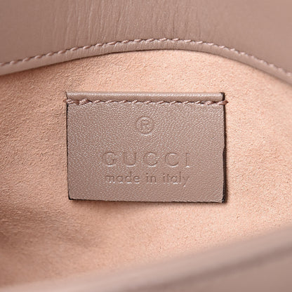 Gucci Calfskin Matelasse Super Mini GG Marmont Shoulder Bag Porcelain Rose 6 of 11
