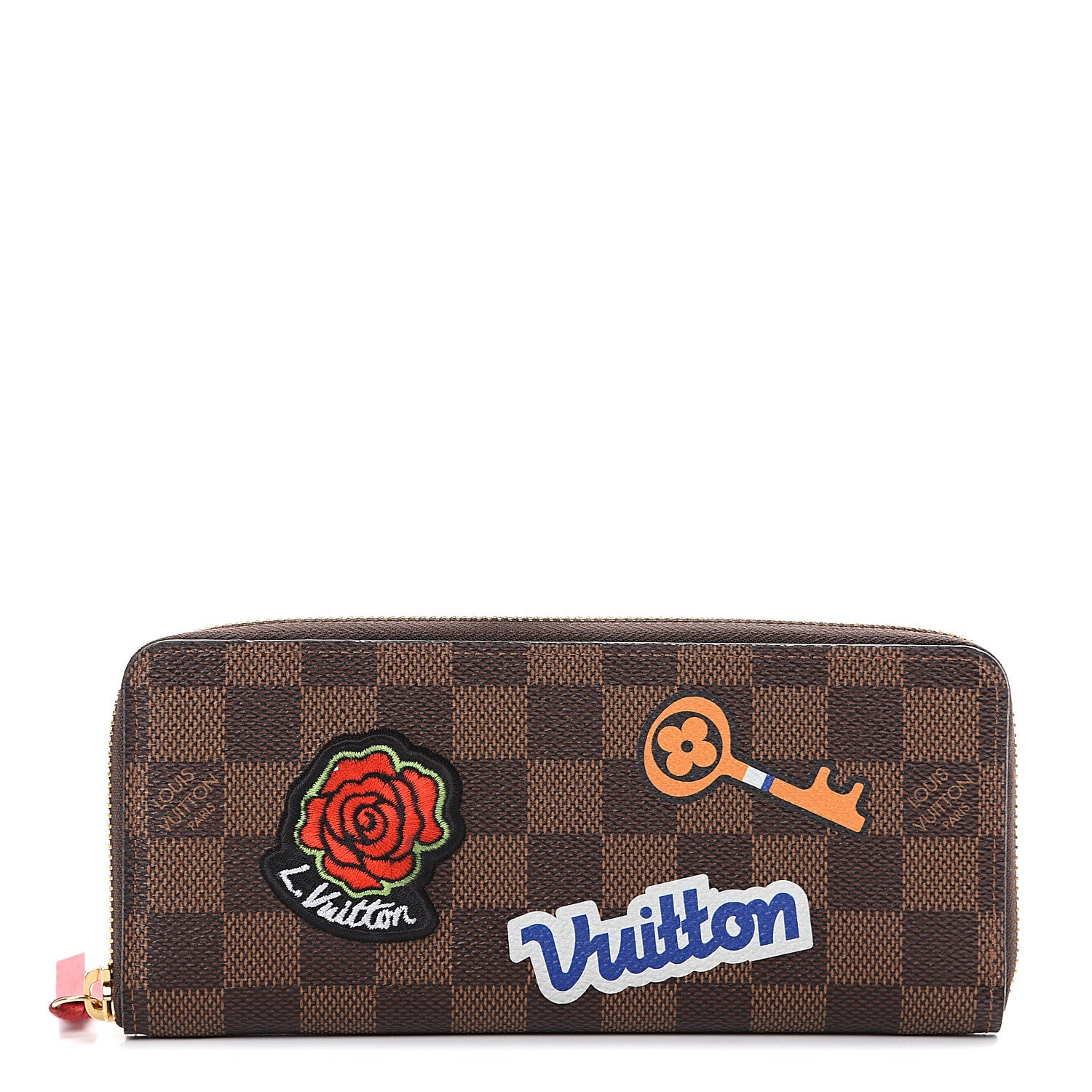 Louis Vuitton Damier Ebene Patches Clemence Wallet 1 of 6