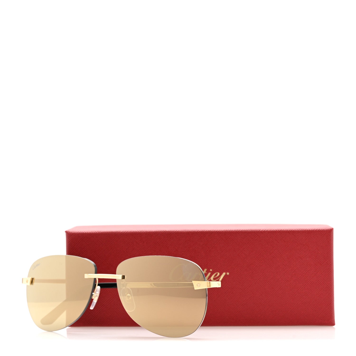 Cartier Metal Rimless CT0035RS Sunglasses Gold 8 of 8