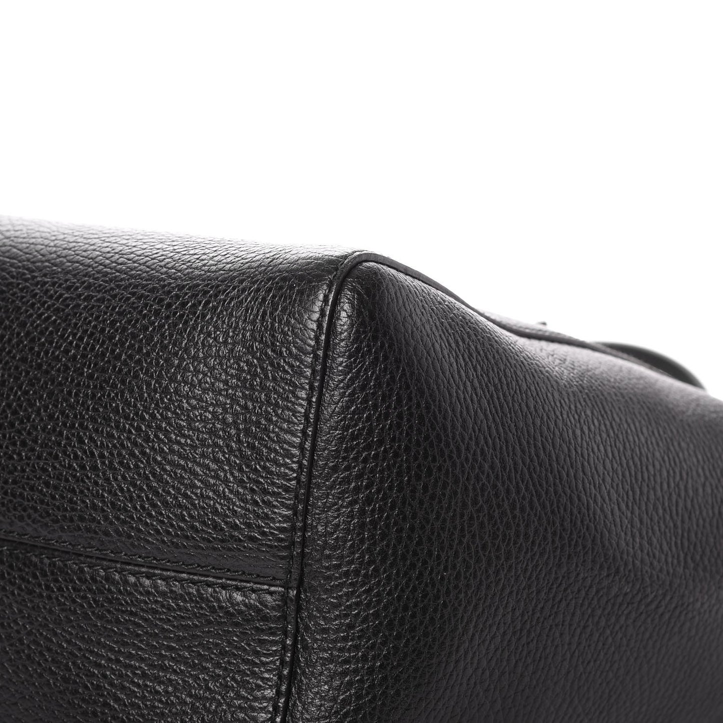 Pebbled Calfskin Medium Swing Tote Black