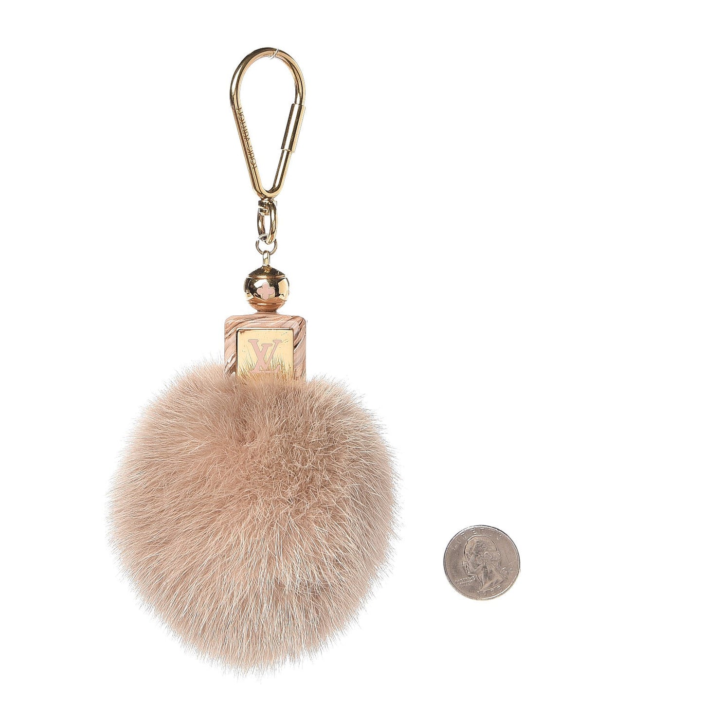 Mink Fur Fluffy Bag Charm Blush