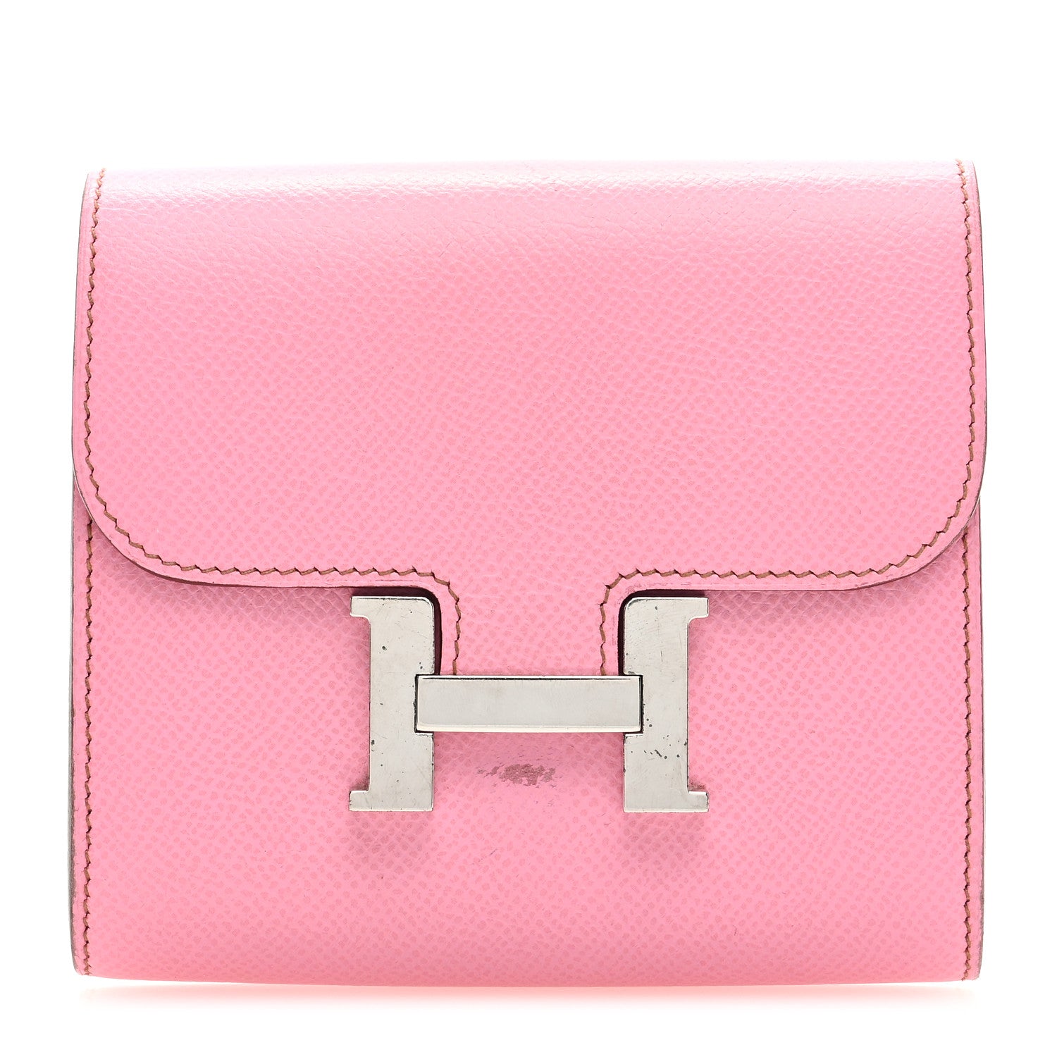Hermes Epsom Constance Compact Passant Wallet 5P Pink 1 of 7