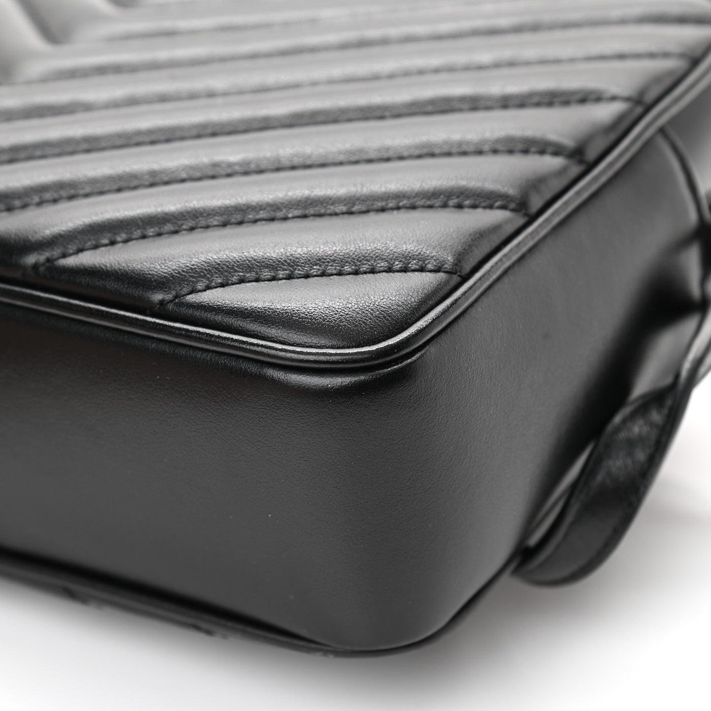 Calfskin Matelasse Monogram Lou Camera Bag Black