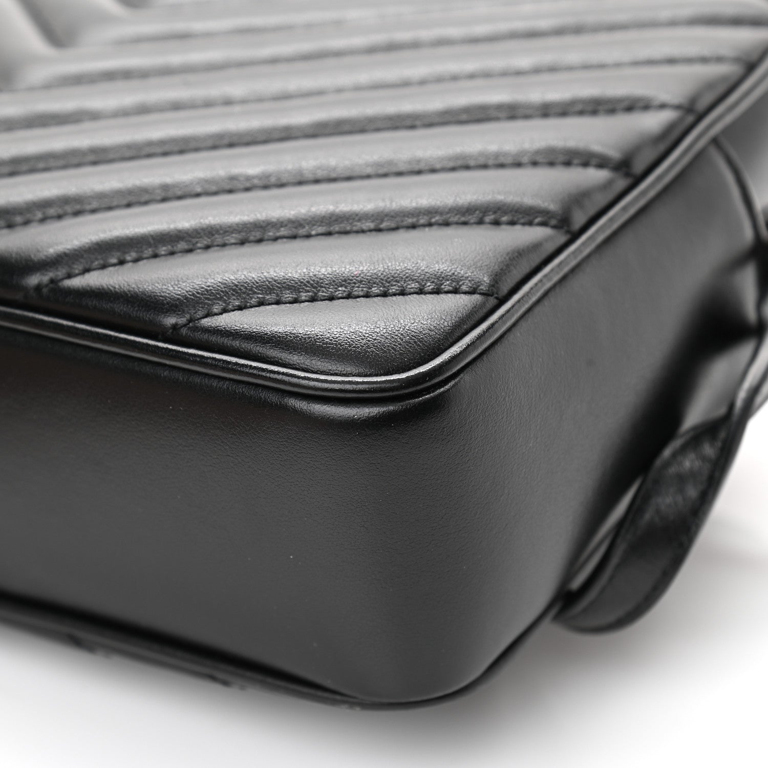 Saint Laurent Calfskin Matelasse Monogram Lou Camera Bag Black 11 of 13