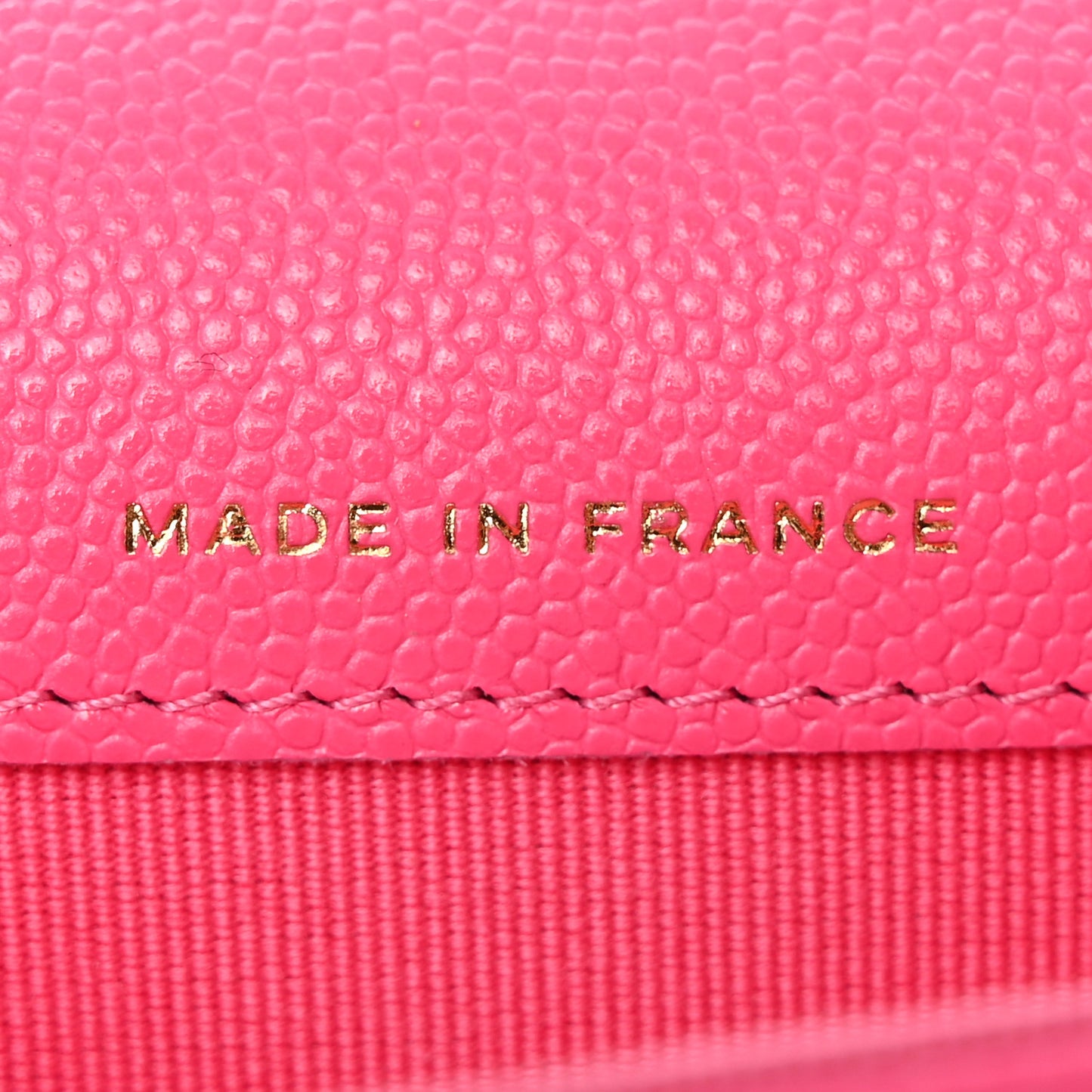 Caviar Quilted Flap Card Holder Wallet Pink