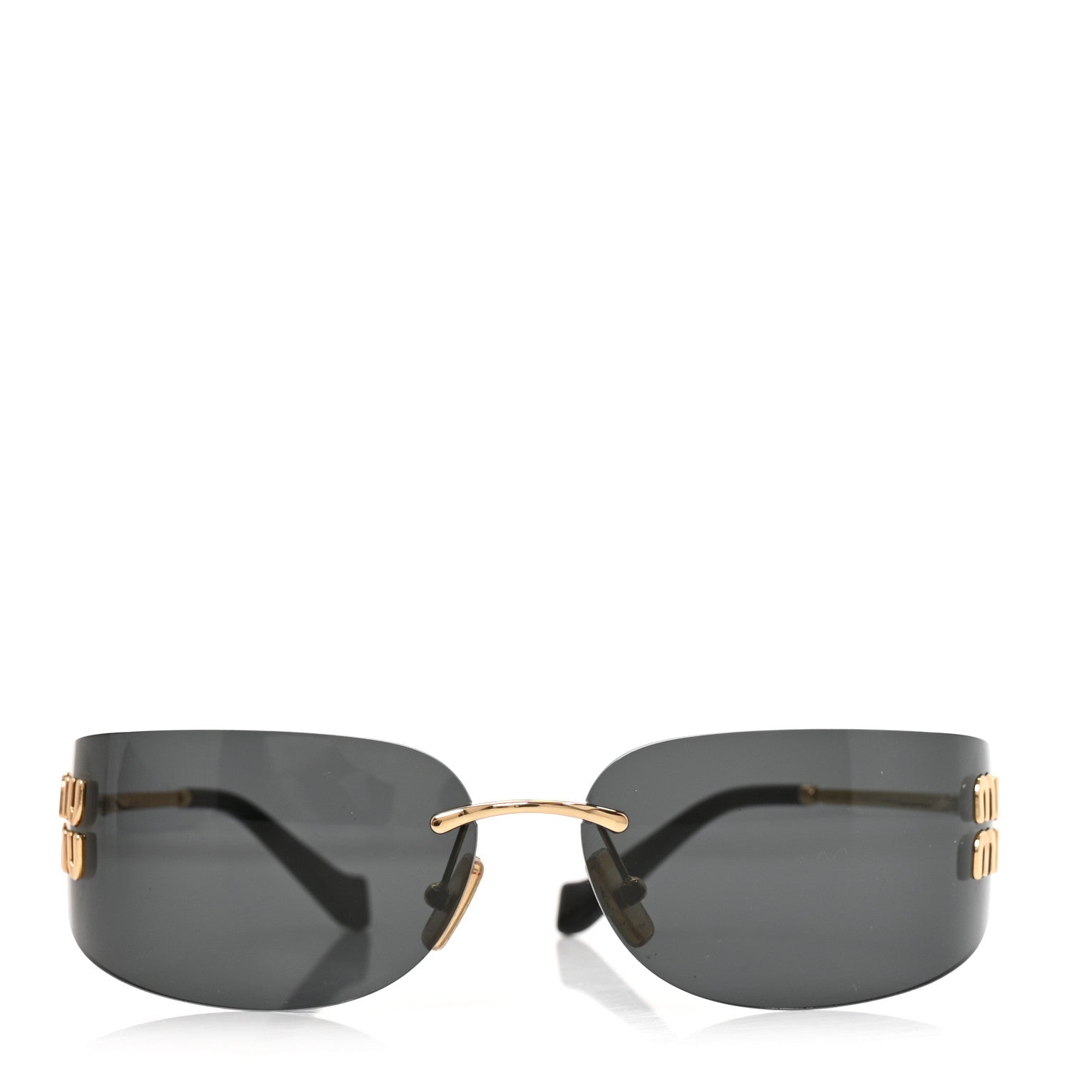 Miu Miu Metal Aube Sunglasses SMUA51 Gold Black 2 of 7