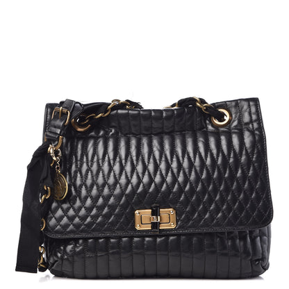 Lanvin Lambskin Quilted Medium Happy Shoulder Bag Black 1 of 9