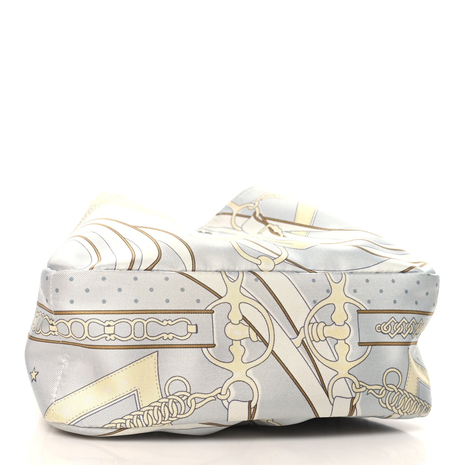 Hermes Silk Barenia Promenade du Matin Bandana 20 Bag Insert PM Gris Platine Jaune Milton Fauve 4 of 12
