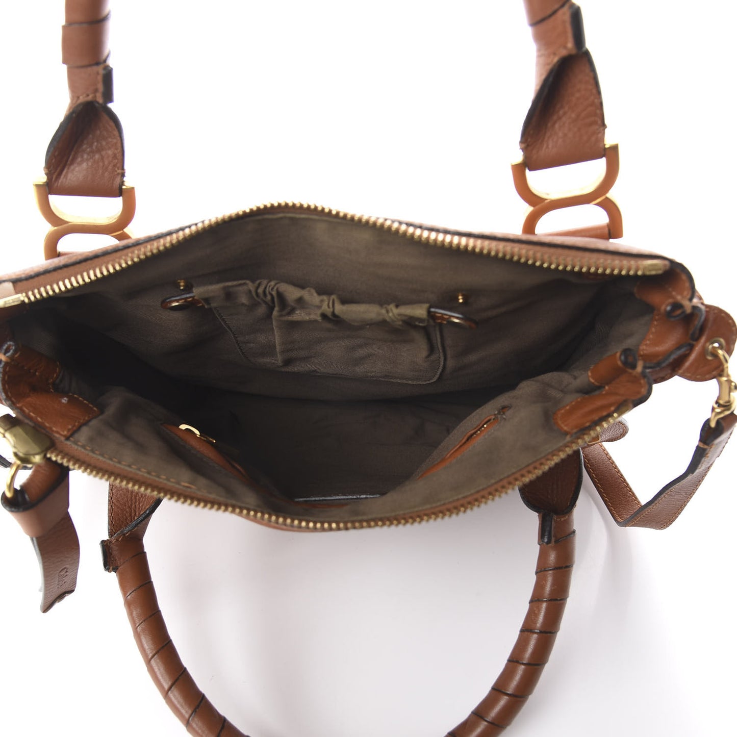 Calfskin Medium Marcie Satchel Tan
