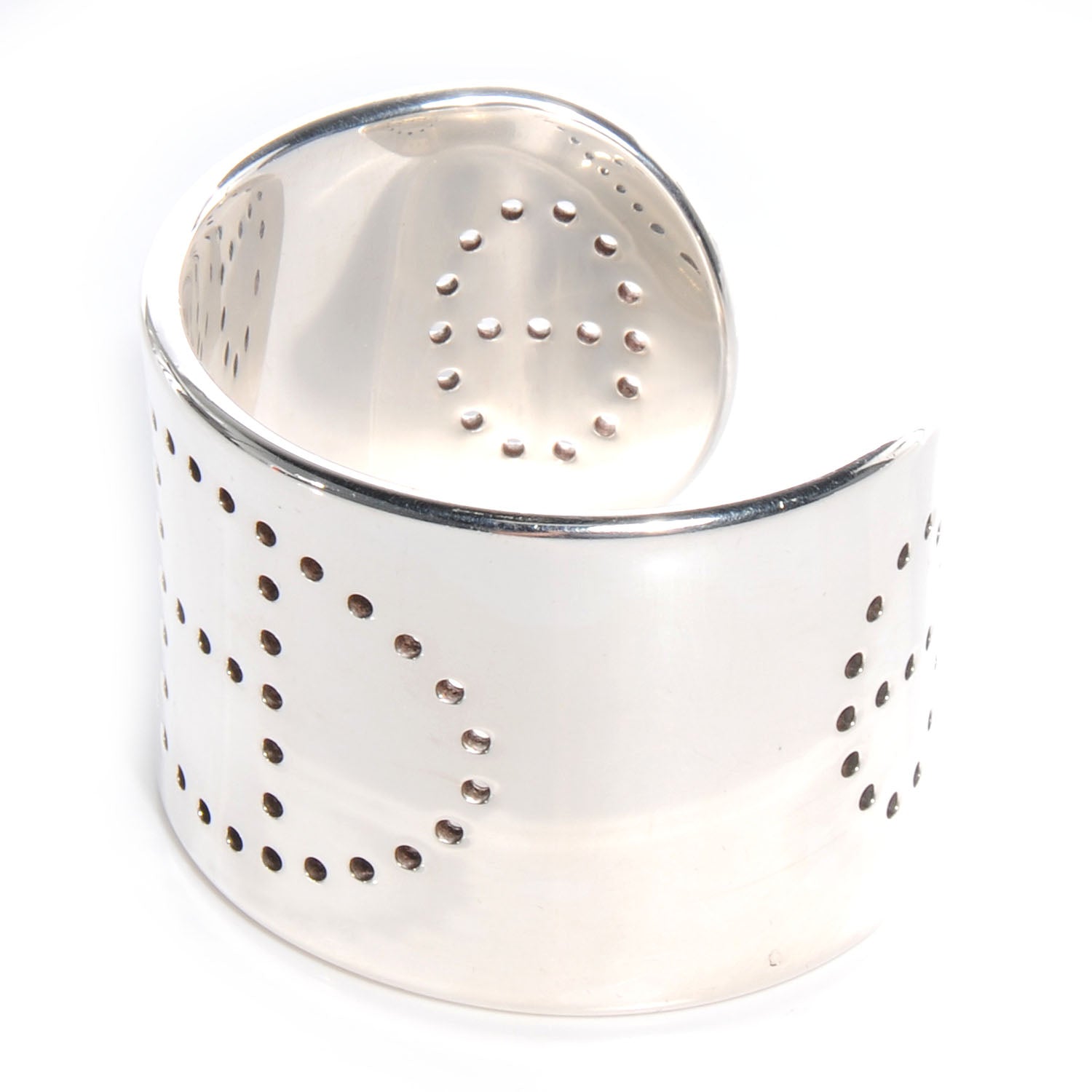 Hermes Sterling Silver Eclipse Cuff Silver Large 3 of 5