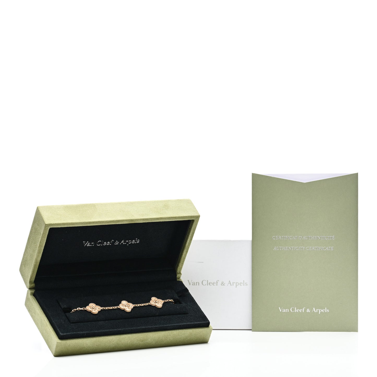 18K Yellow Gold 5 Motifs Vintage Alhambra Bracelet