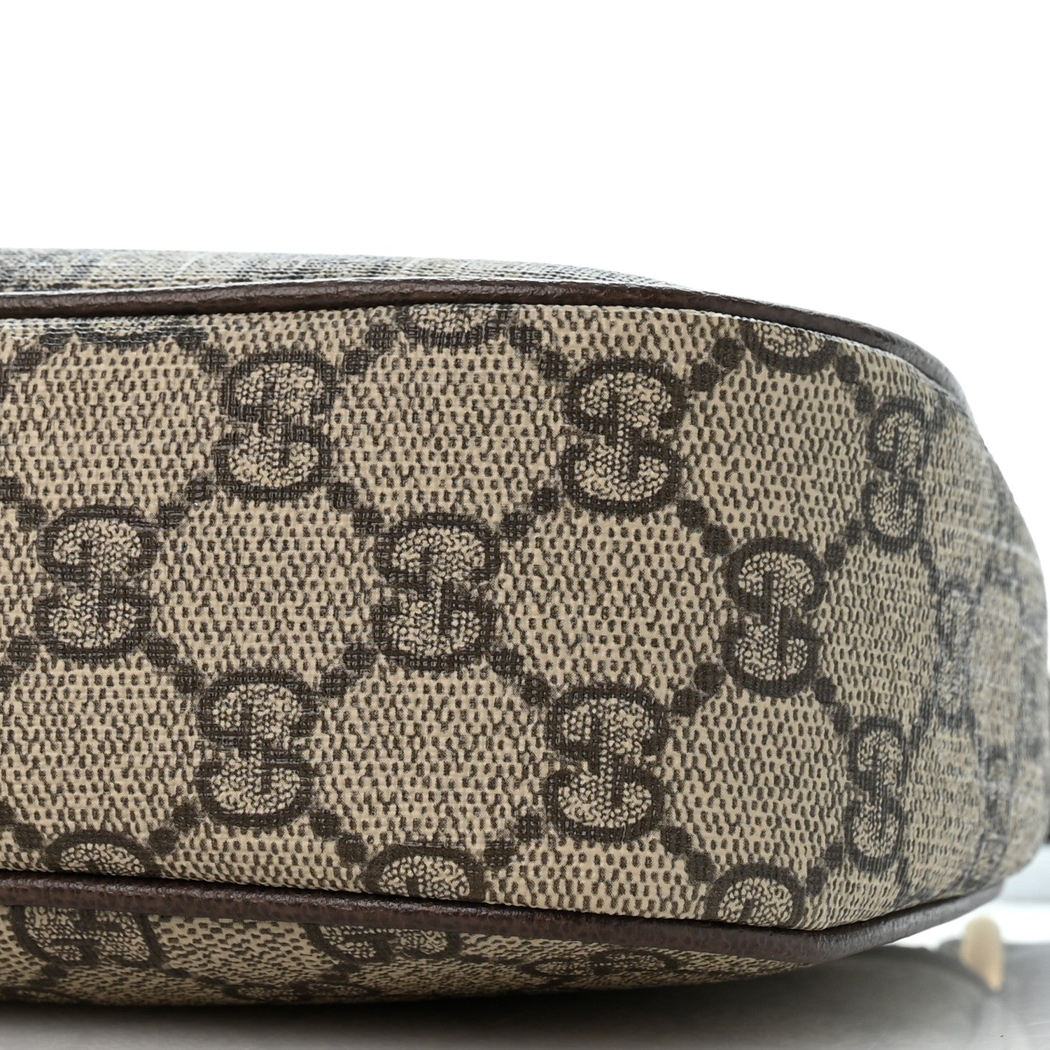 Gucci GG Supreme Monogram Textured Dollar Calfskin Small Ophidia Hobo Beige Ebony New Acero 9 of 11