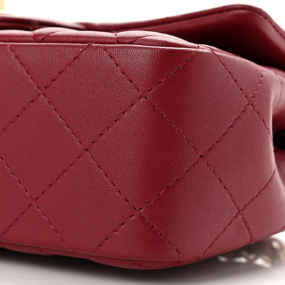 Chanel Lambskin Quilted Mini Rectangular Flap Burgundy 10 of 10