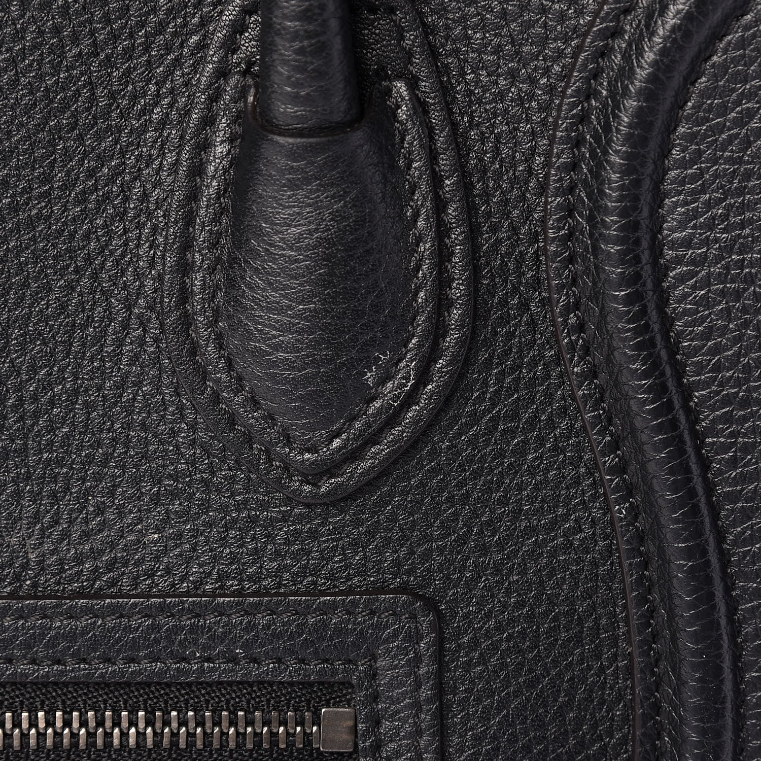 Celine Drummed Calfskin Nano Luggage Black 14 of 18