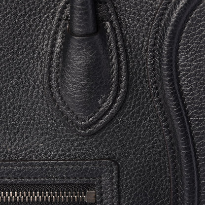 Celine Drummed Calfskin Nano Luggage Black 14 of 18