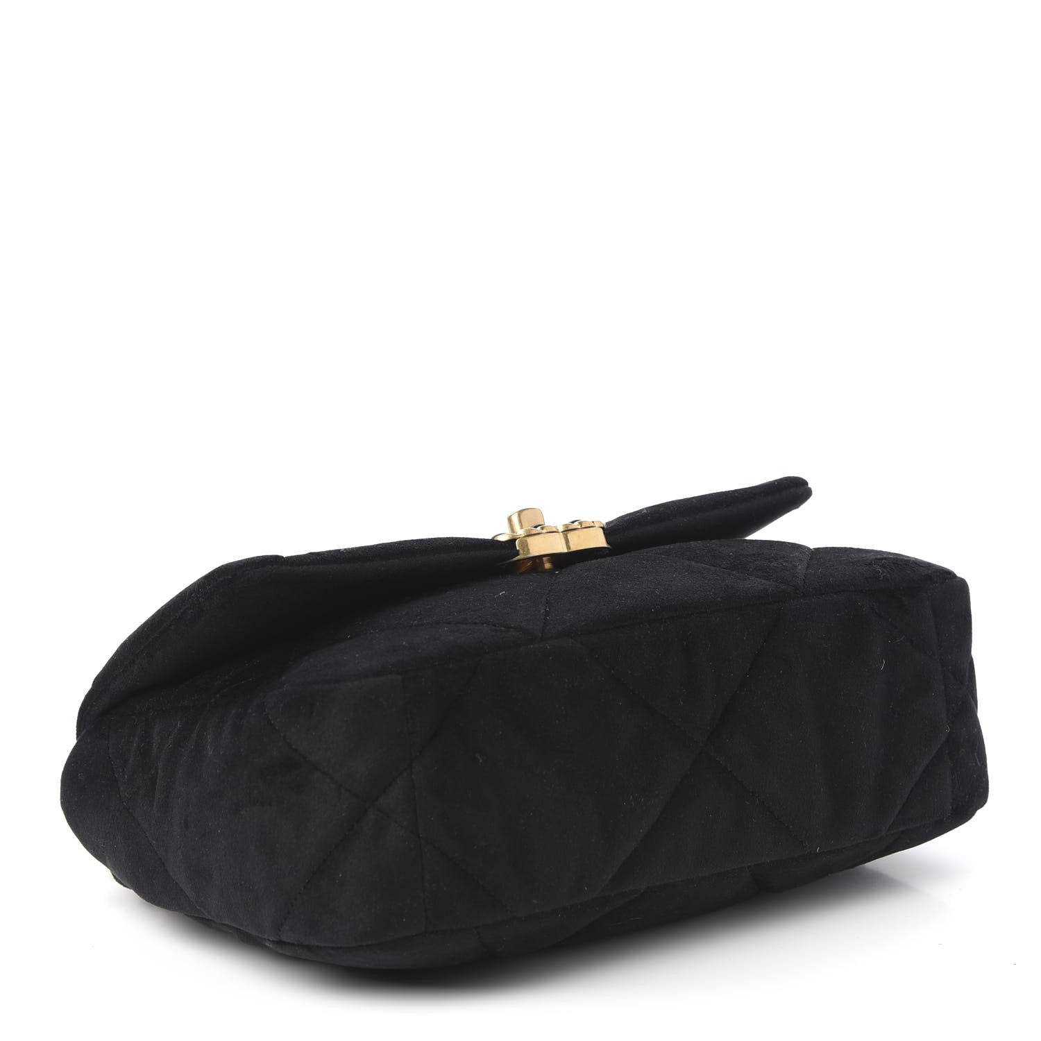 Chanel Velvet Quilted Medium 19 Flap Black 4 of 11