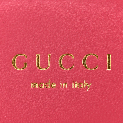 Gucci Cosmos Softy Calfskin Interlocking G Cut Out Slide Sandals 38.5 Rhodamine Pink 7 of 9
