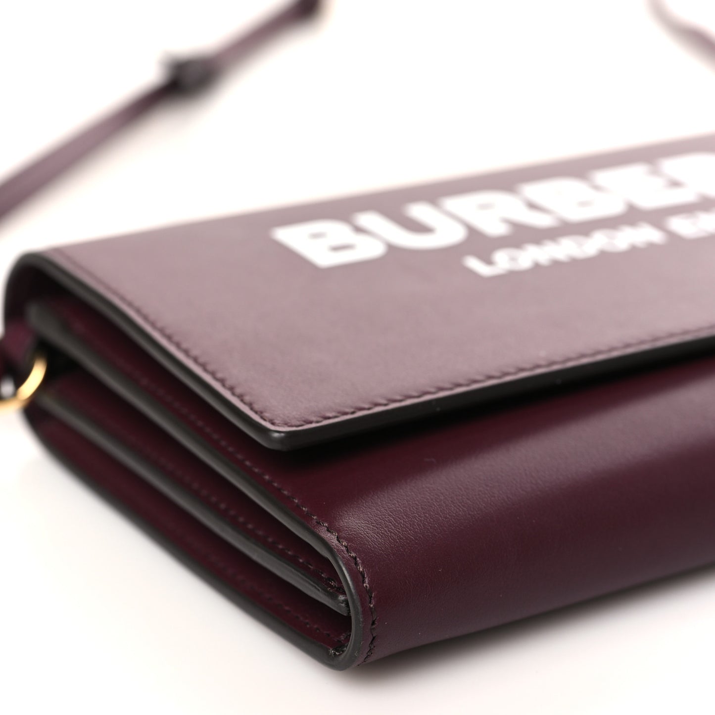Calfskin Logo Hazelmere Wallet With Detachable Strap Deep Maroon