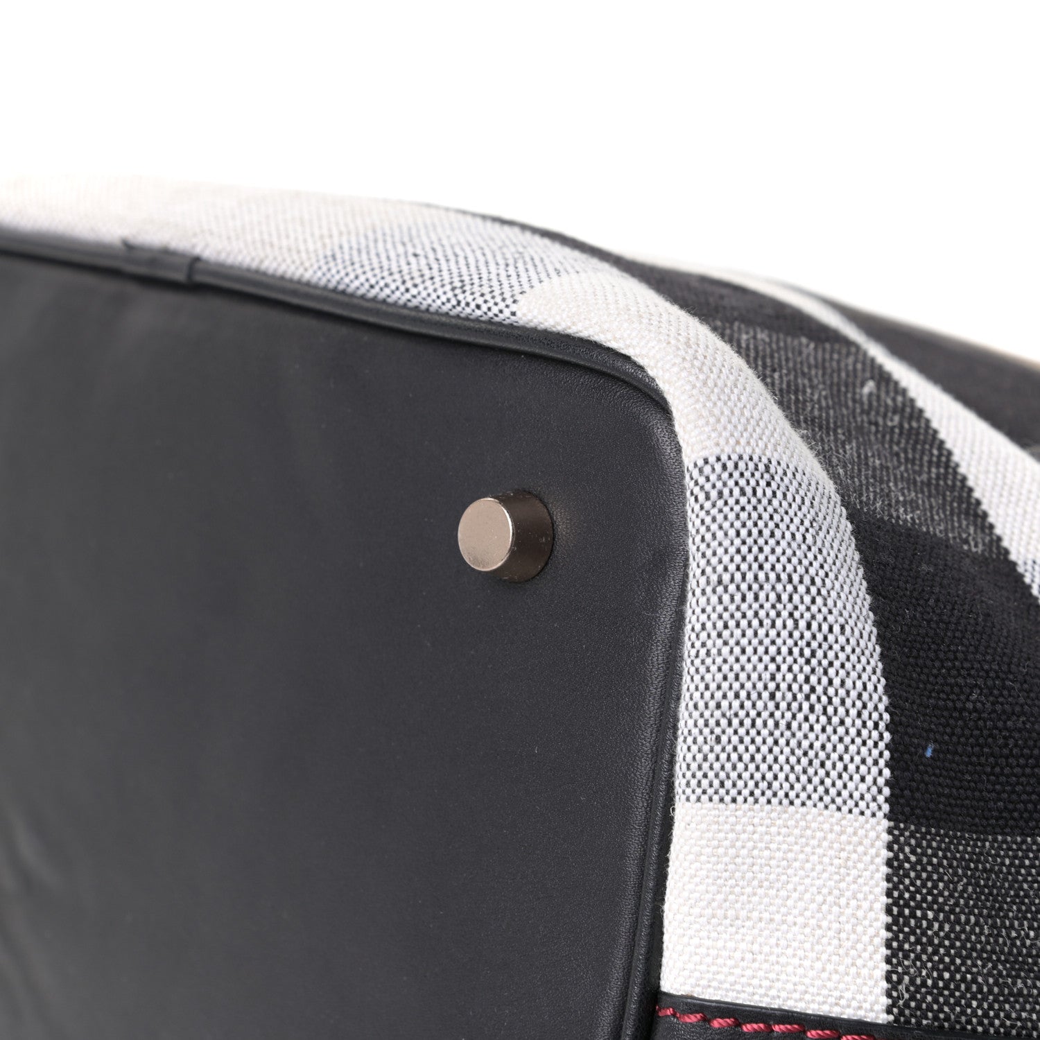 Burberry Canvas Mega Check Sequin Heart Medium Ashby Hobo Black 11 of 13