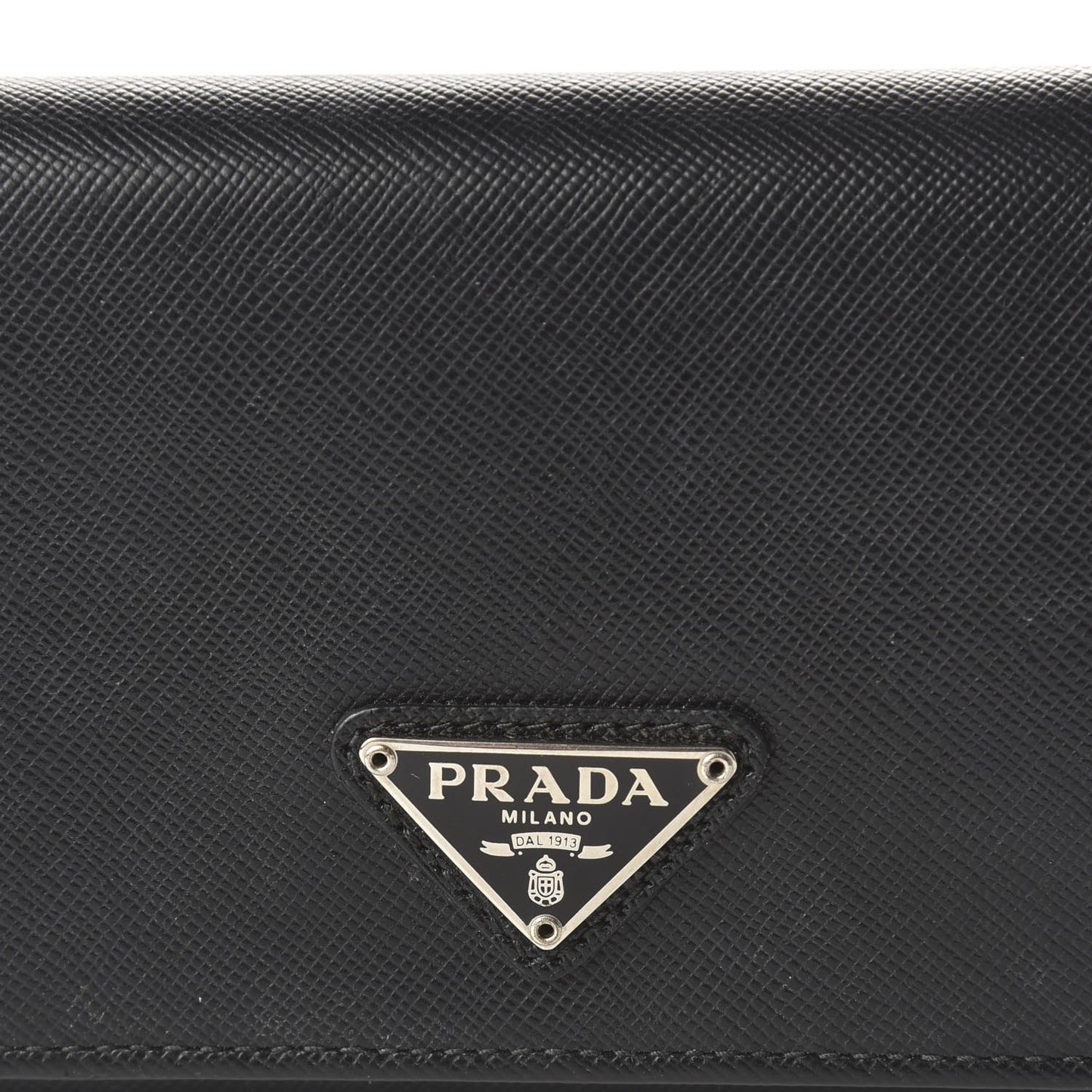 Saffiano Continental Flap Wallet Black