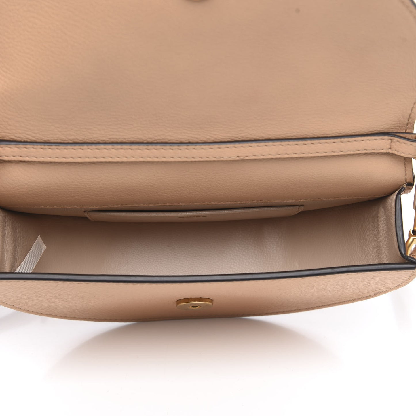 Suede Calfskin Constellation Studded Small Nile Bracelet Minaudiere Bag Blush Nude