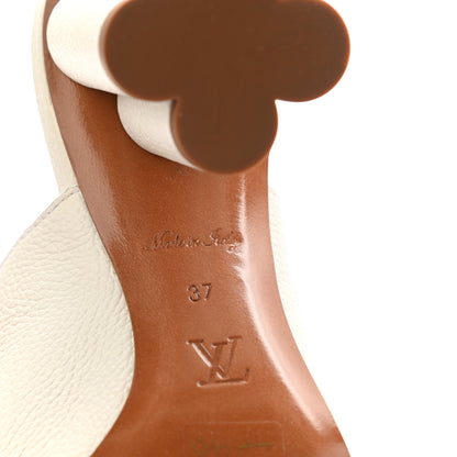 Louis Vuitton Calfskin Indiana Mule 37 White 6 of 13