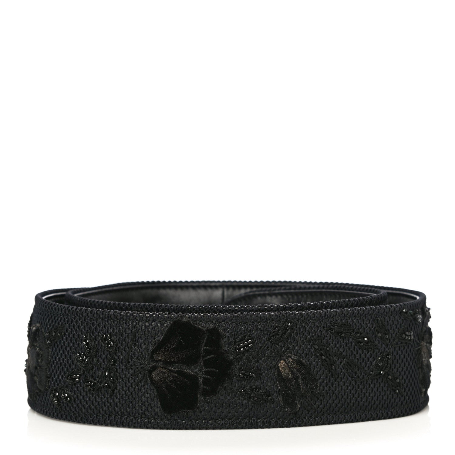 Christian Dior Lambskin Canvas Embroidered Shoulder Strap Black 2 of 6