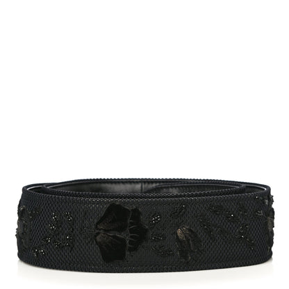 Christian Dior Lambskin Canvas Embroidered Shoulder Strap Black 2 of 6