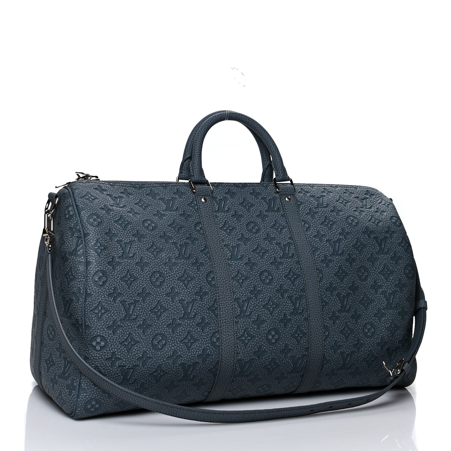 Louis Vuitton Taurillon Monogram Climbing Keepall Bandouliere 50 Granite 2 of 10