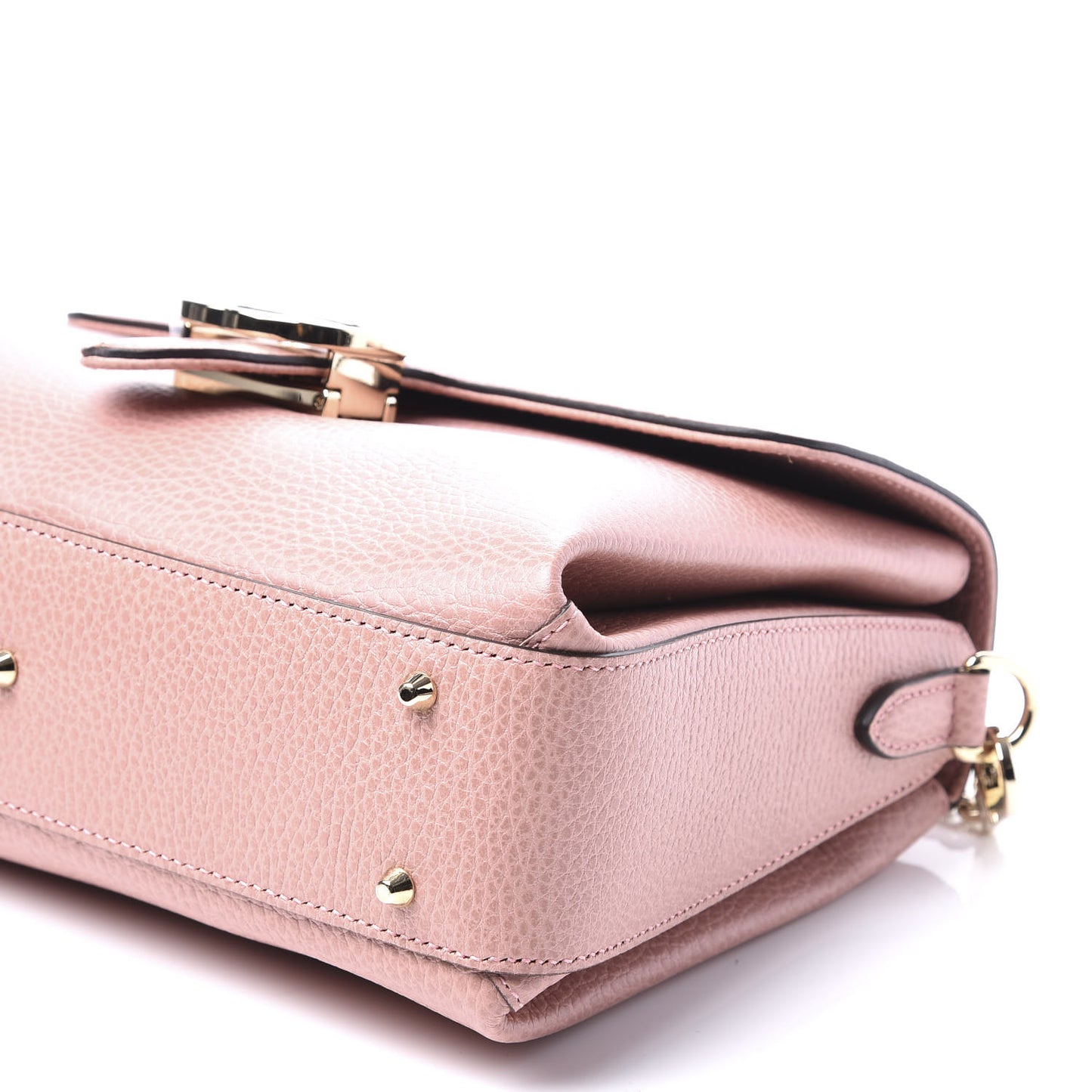 Dollar Calfskin Interlocking G Top Handle Shoulder Bag Soft Pink