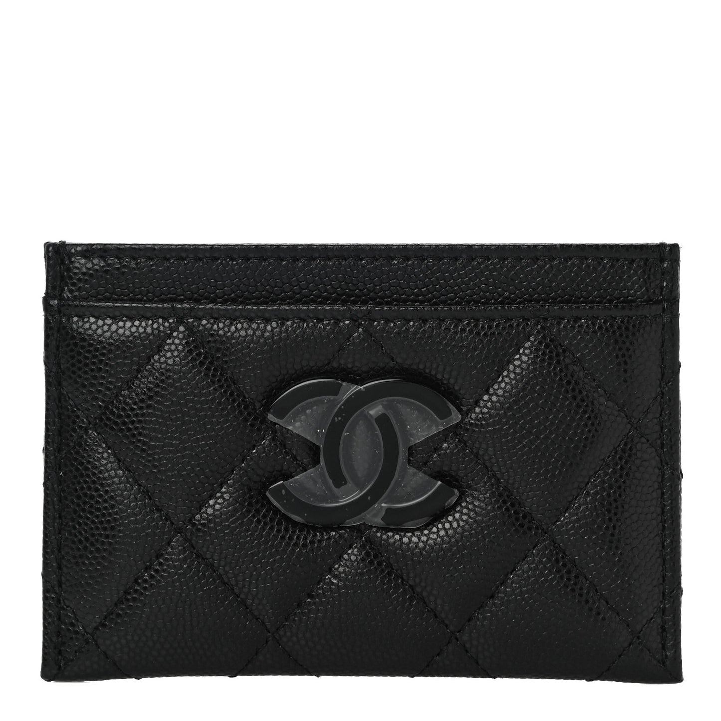 Caviar Quilted My Everything Card Holder Black