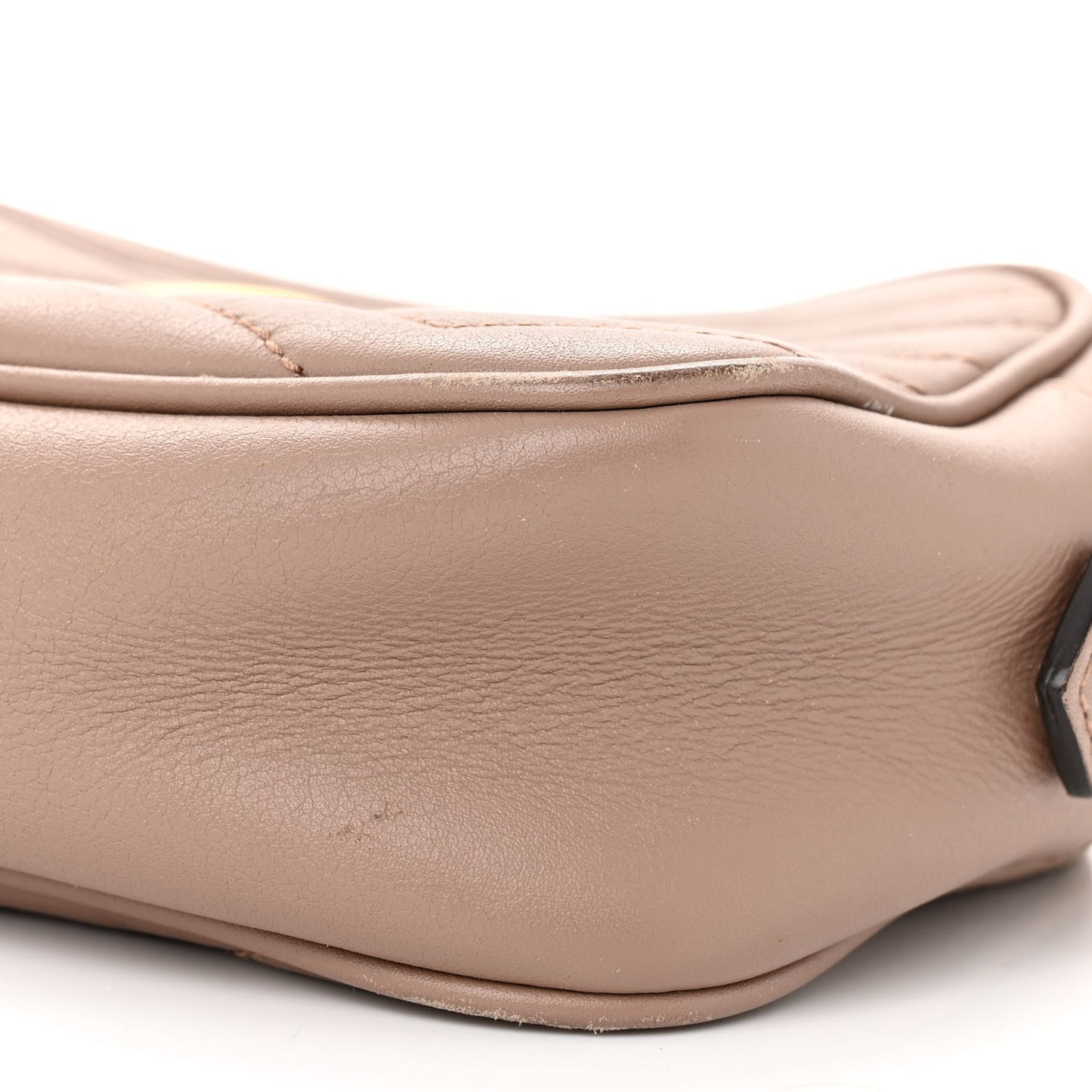 Calfskin Matelasse Mini GG Marmont Chain Shoulder Bag Porcelain Rose