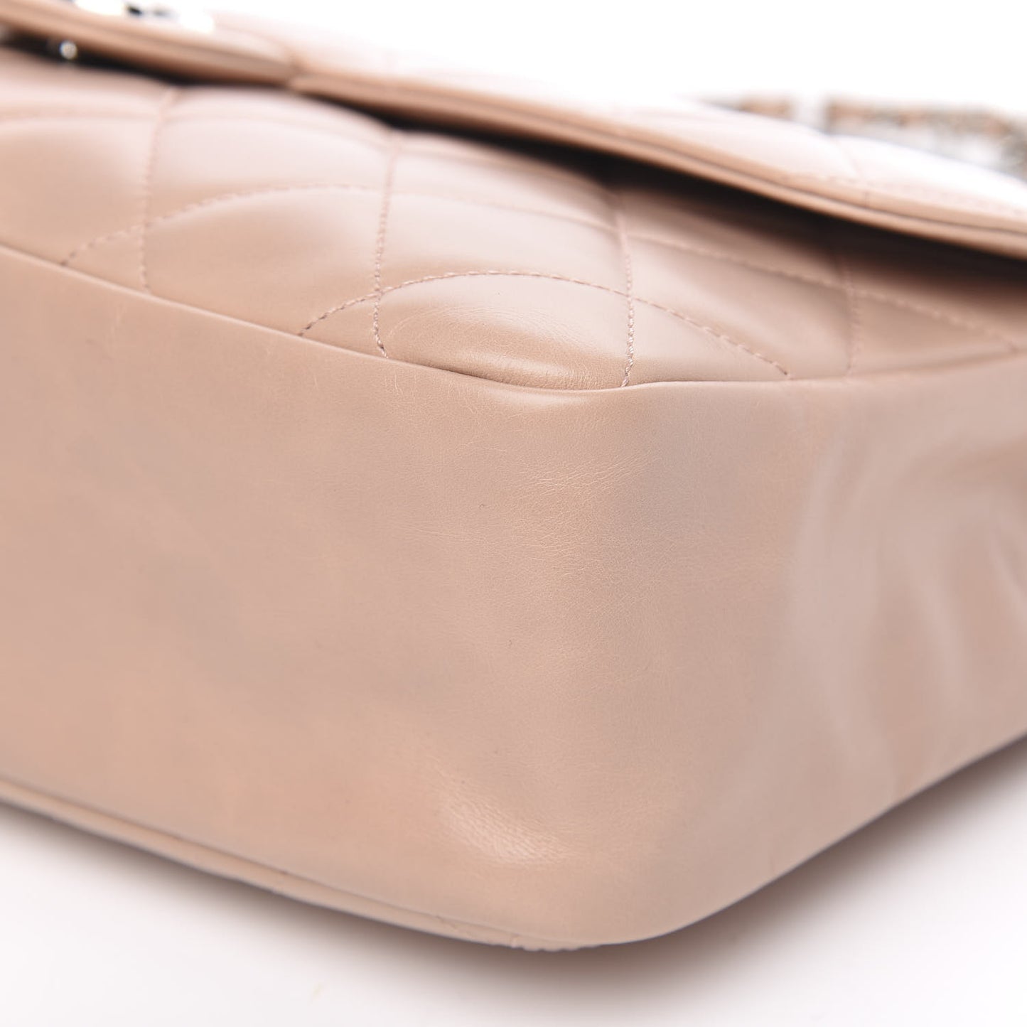 Glazed Calfskin Quilted Small CC Delivery Tote Light Pink