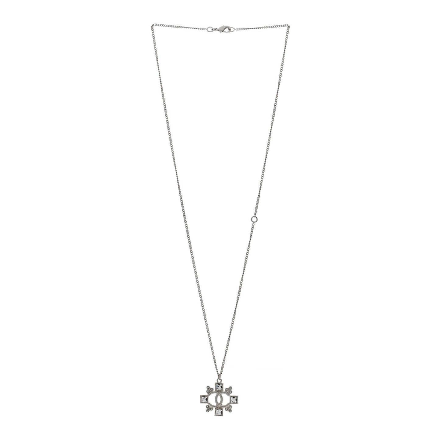 Crystal Strass Necklace Silver