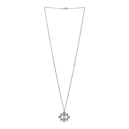 Chanel Crystal Strass Necklace Silver 2 of 5